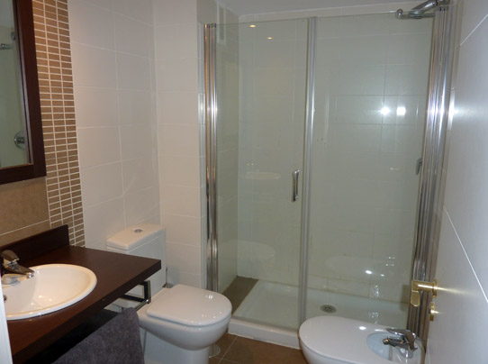 Bathroom with shower cubicle